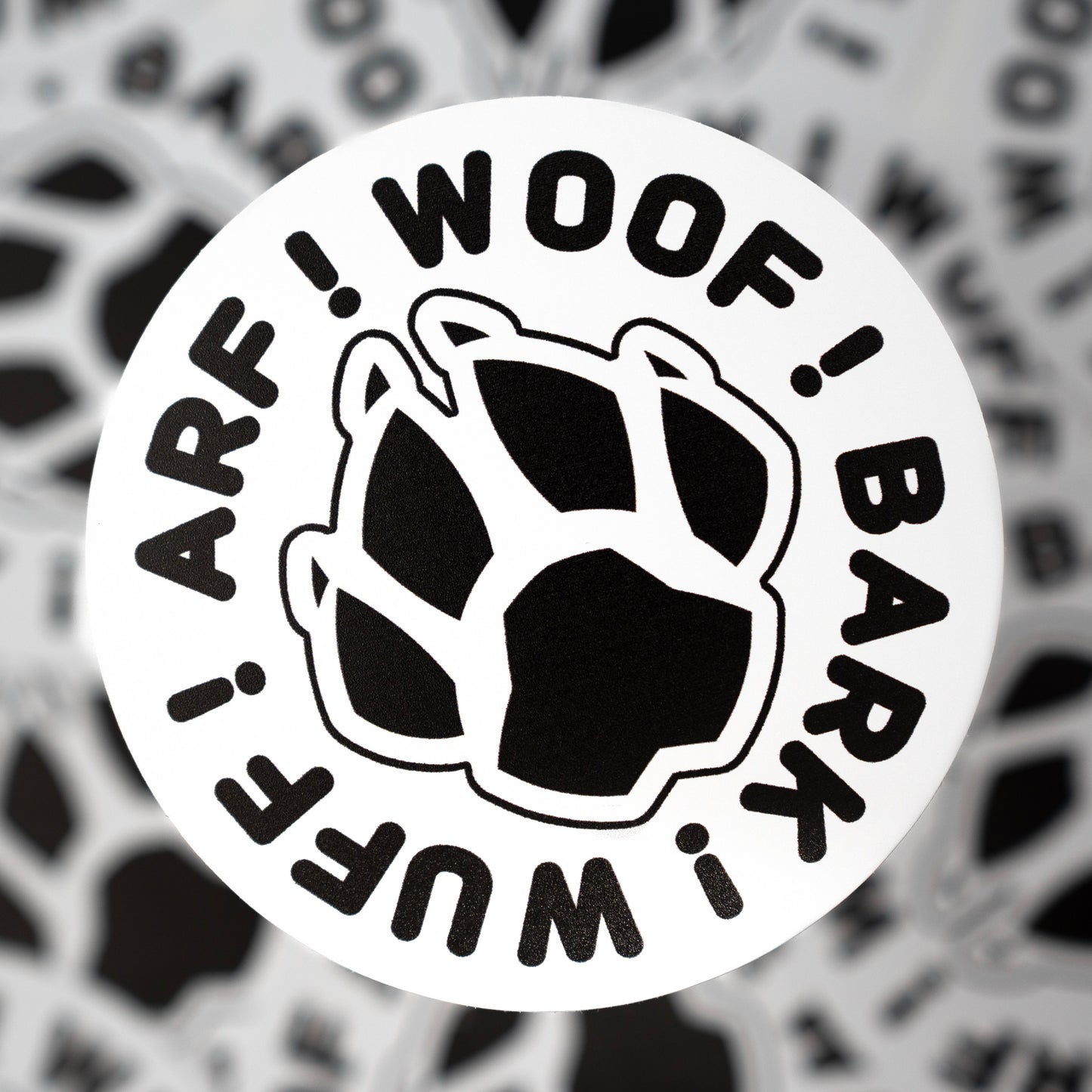 WOOF BARK! Sticker