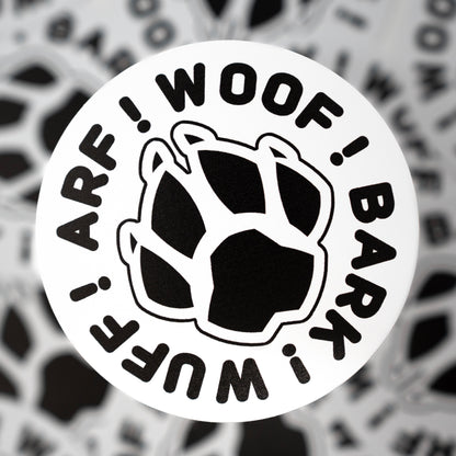 WOOF BARK! Sticker