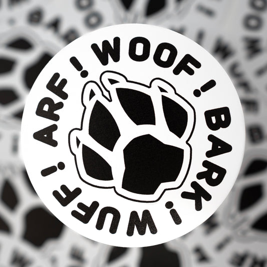 WOOF BARK! Sticker