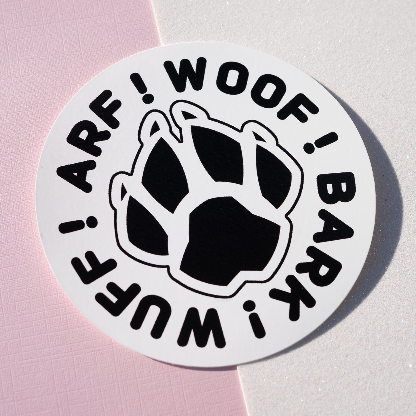 WOOF BARK! Sticker