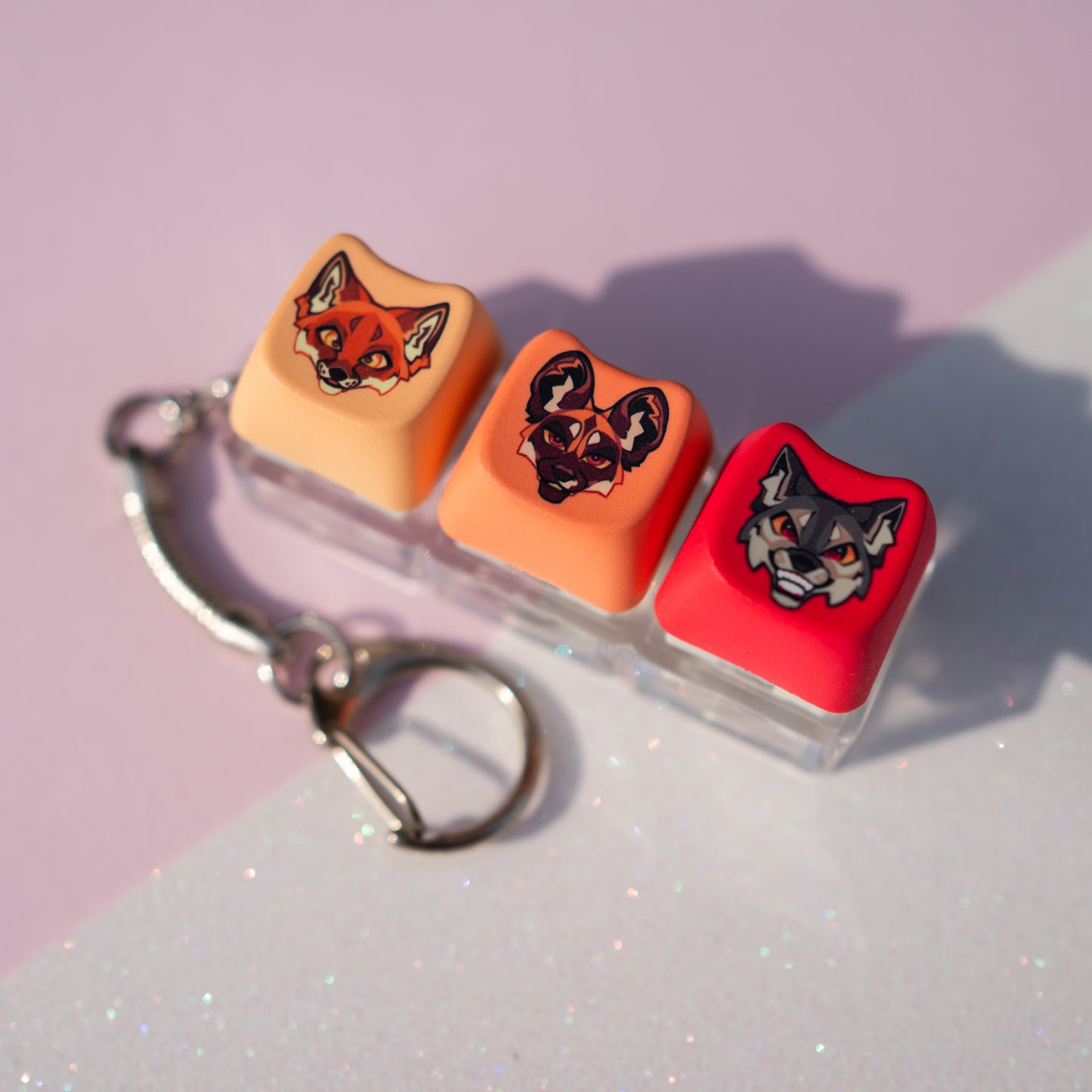 Canines Keycap Fidget Keychain
