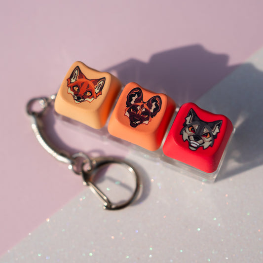 Canines Keycap Fidget Keychain