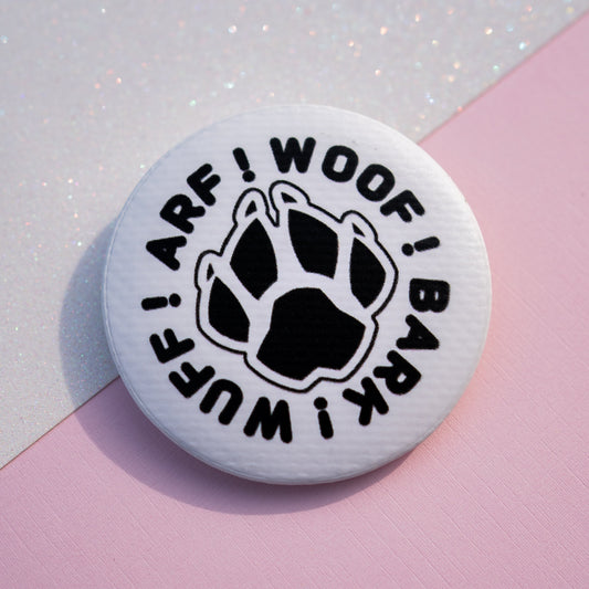 WOOF BARK! Button Badge