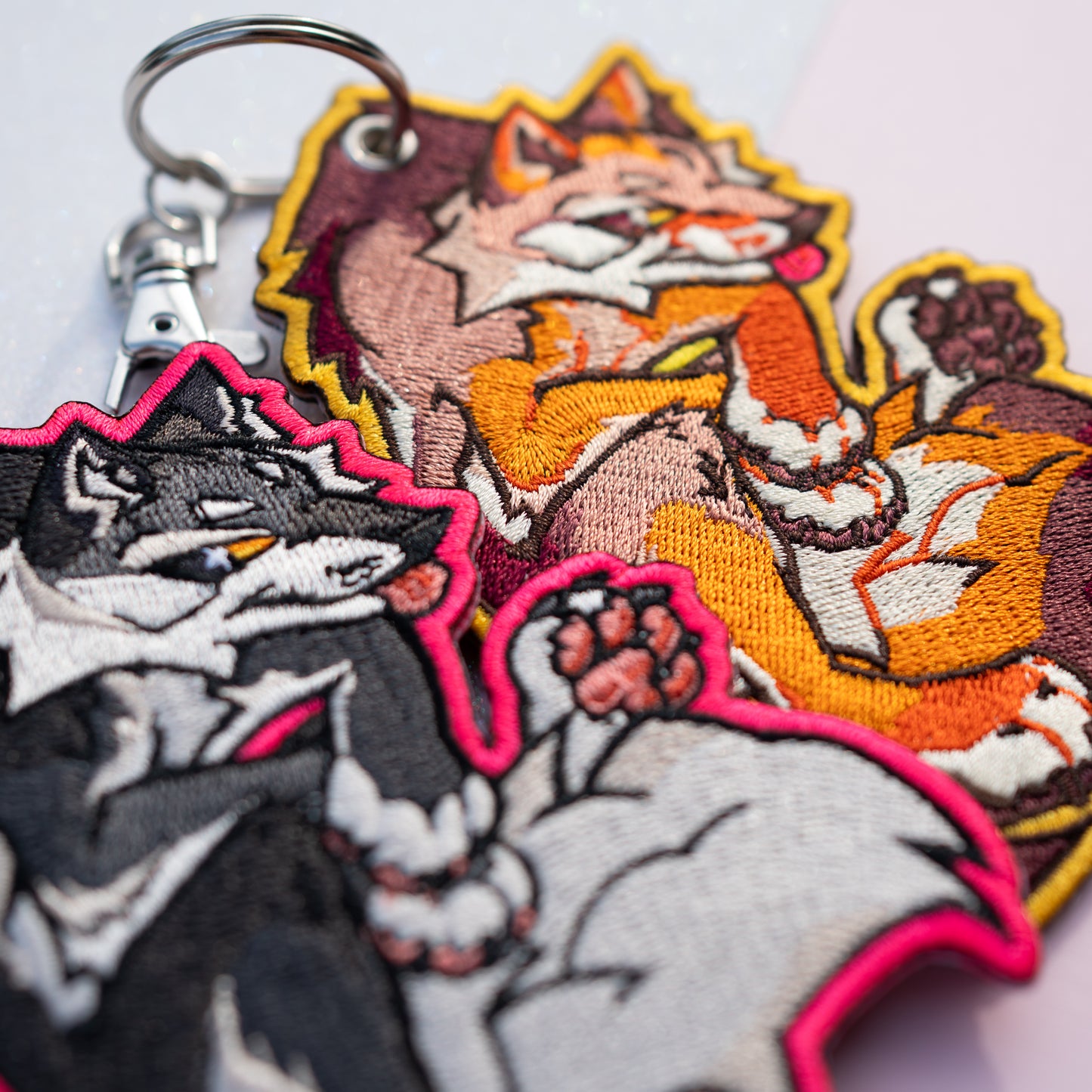Coyote Embroidered Keychain
