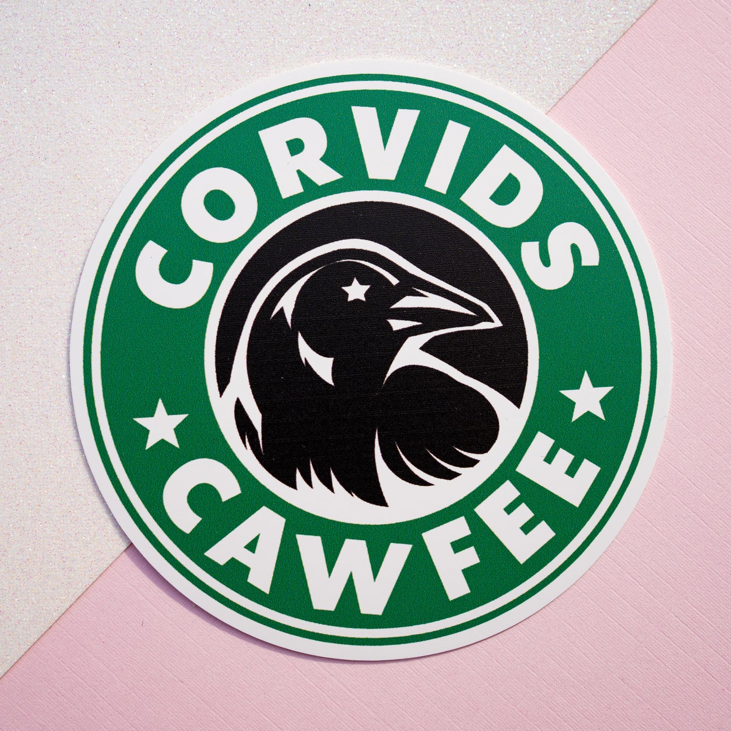 Corvid's Cawfee Sticker